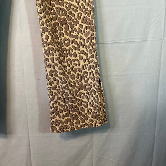 Lucky Brand Jeans 25 Leopard Print Brown High Rise Straight Bridgette Ankle - Picture 6 of 13